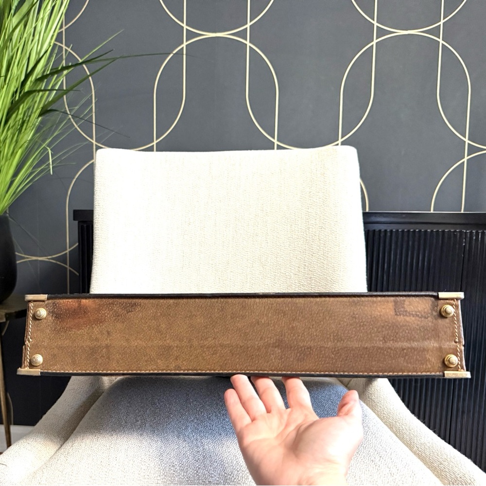 Gucci authentic vintage small trunk supreme coated canvas document case - Picture 10 of 16